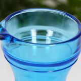 Broc à eau pichet en verre bleu