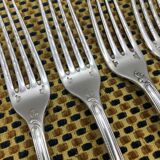 Set of 5 silver-plated forks from Christofle, Marly