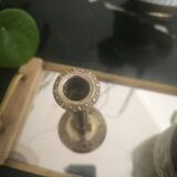 Twisted candlestick in gold metal