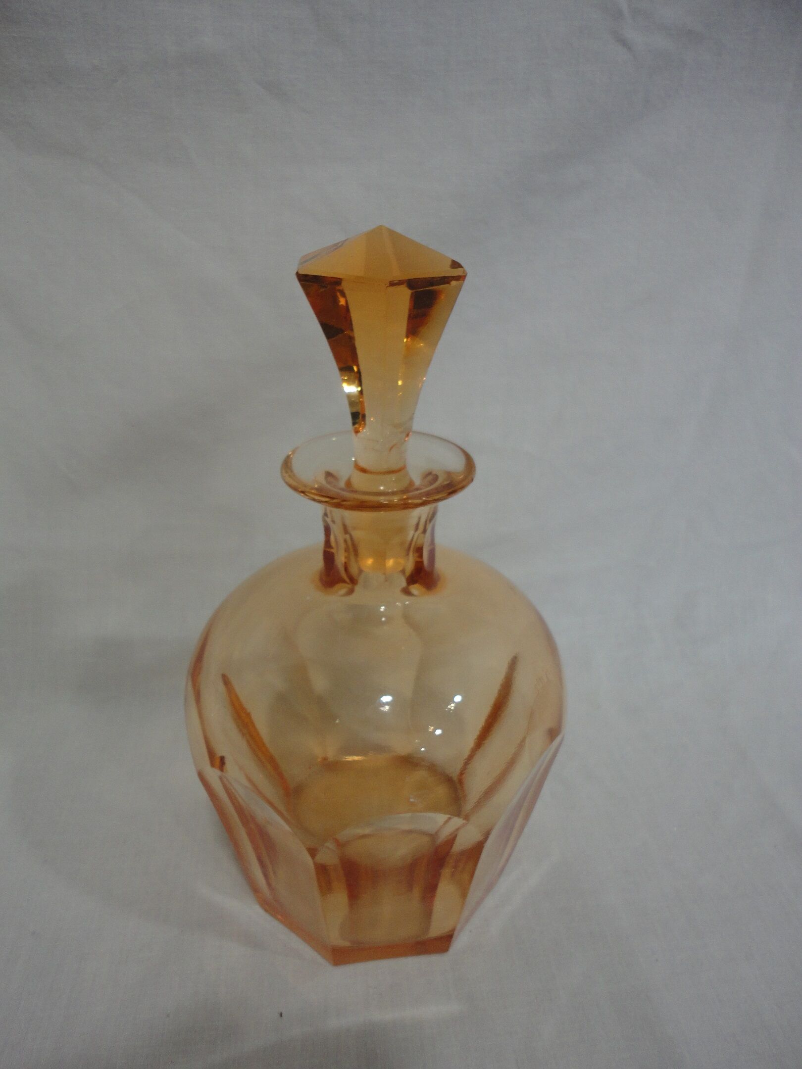 Orange glass carafe