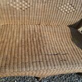 Bench 2 seats wicker