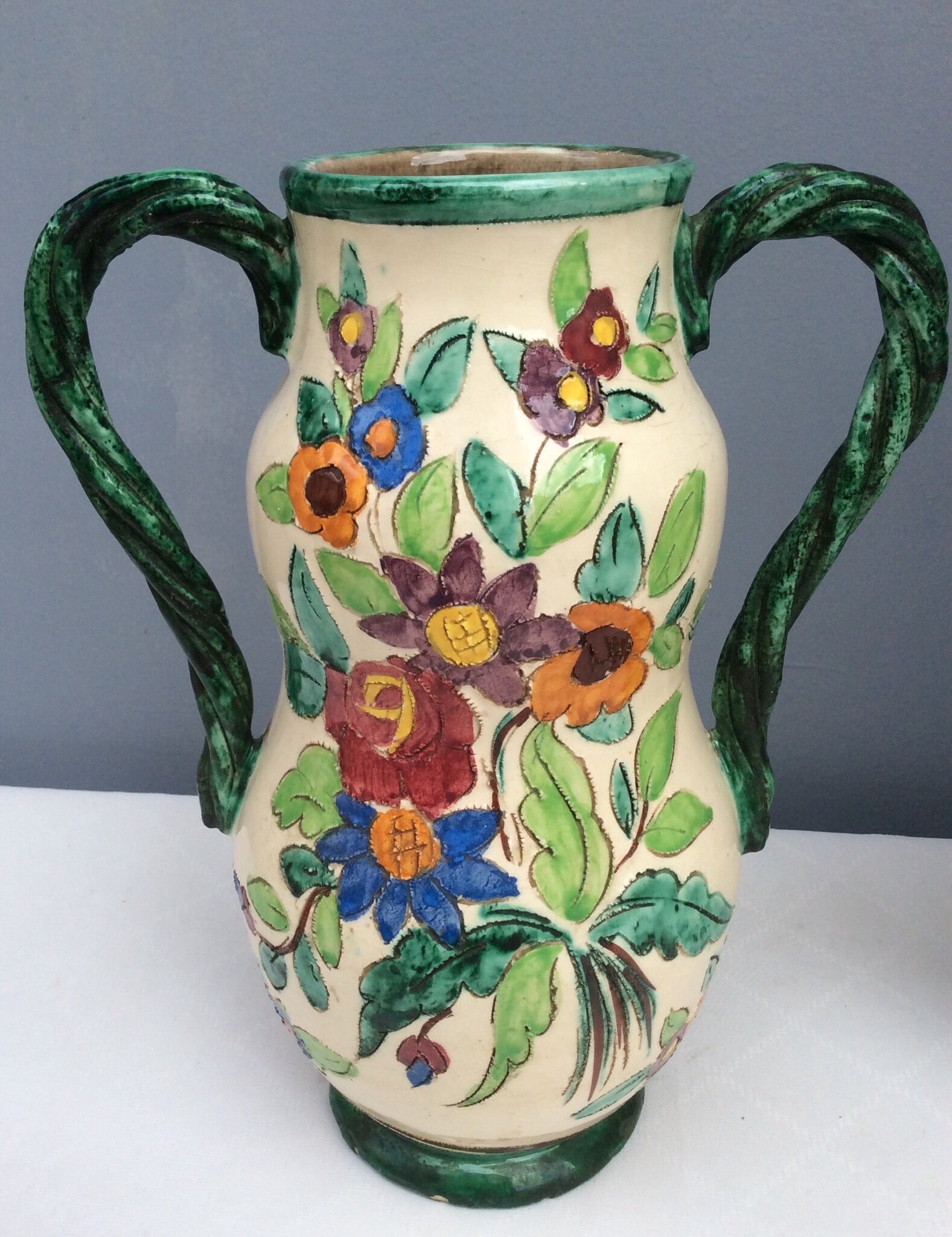 Pair of Cerart Monaco ceramic vases, 60s