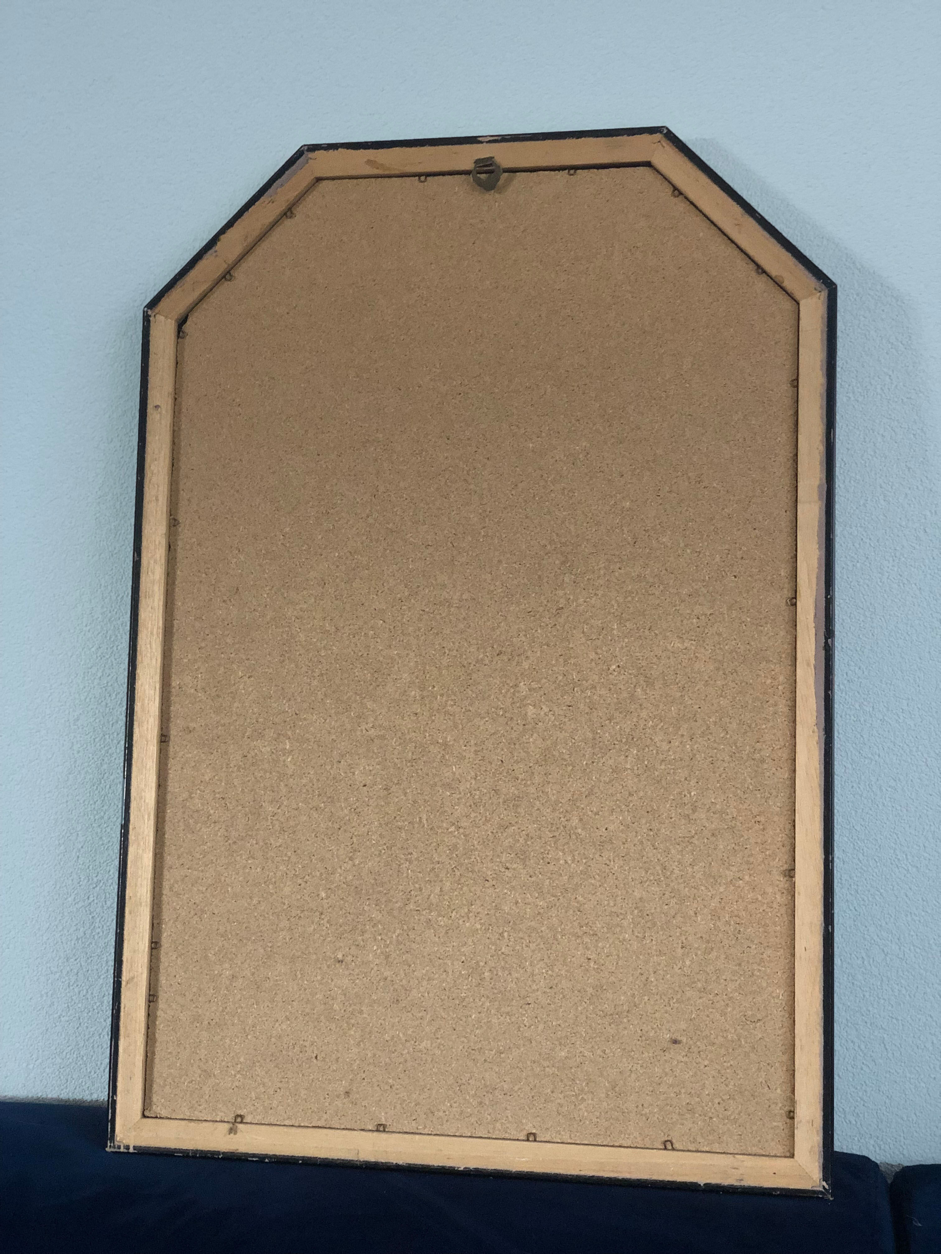 Vintage facet-cut mirror in gold and silver 1970s