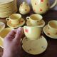 Hand-painted earthenware tea set – red apple motif