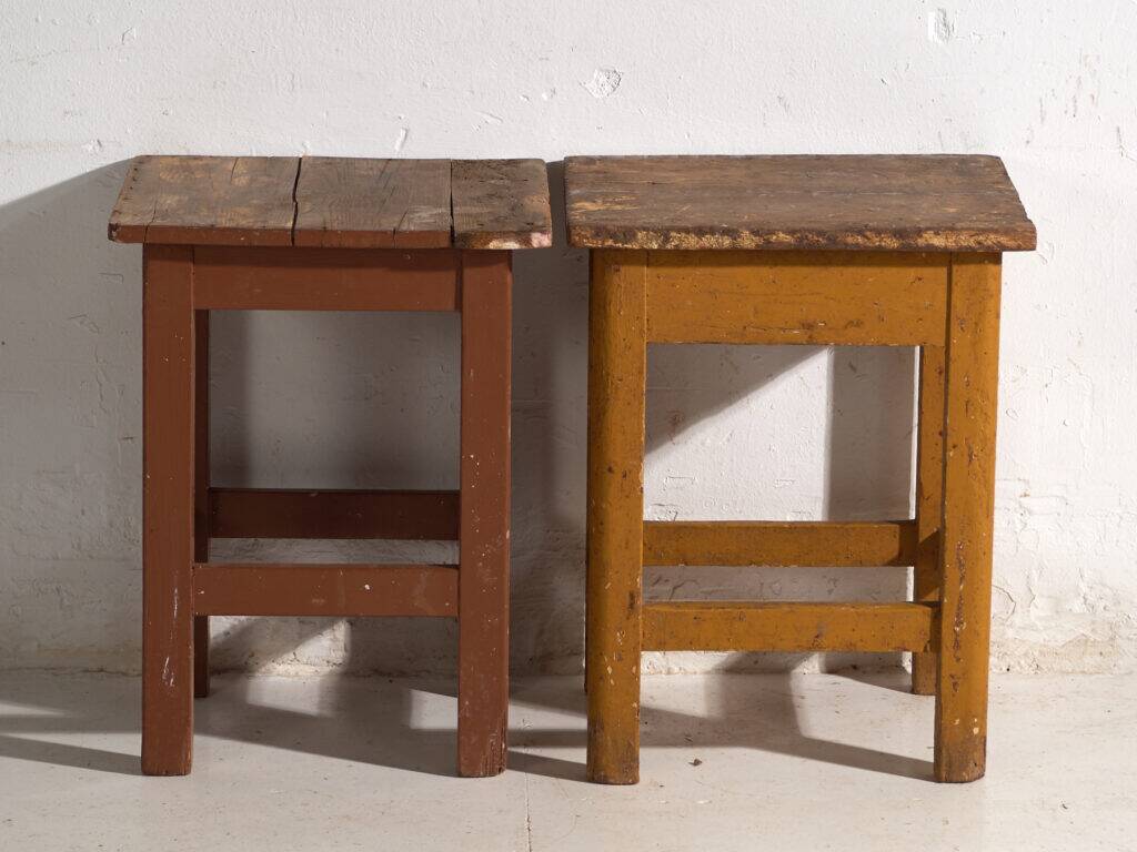 Antique pine bedside tables – Central Europe, circa 1940 #7