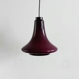 Purple glass pendant lamp by Hans Agne Jakobsson for Svera, Sweden 1960's