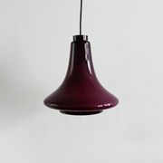 Purple glass pendant lamp by Hans Agne Jakobsson for Svera, Sweden 1960's