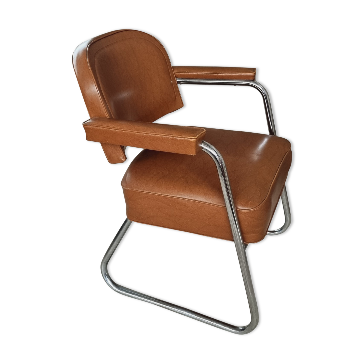 Vintage chair office chair armchair mocha brown