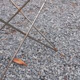 Florent Lasbleiz vintage coffee table in glass and metal