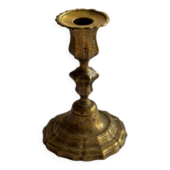 Louis XV period bronze candlestick, 18th century