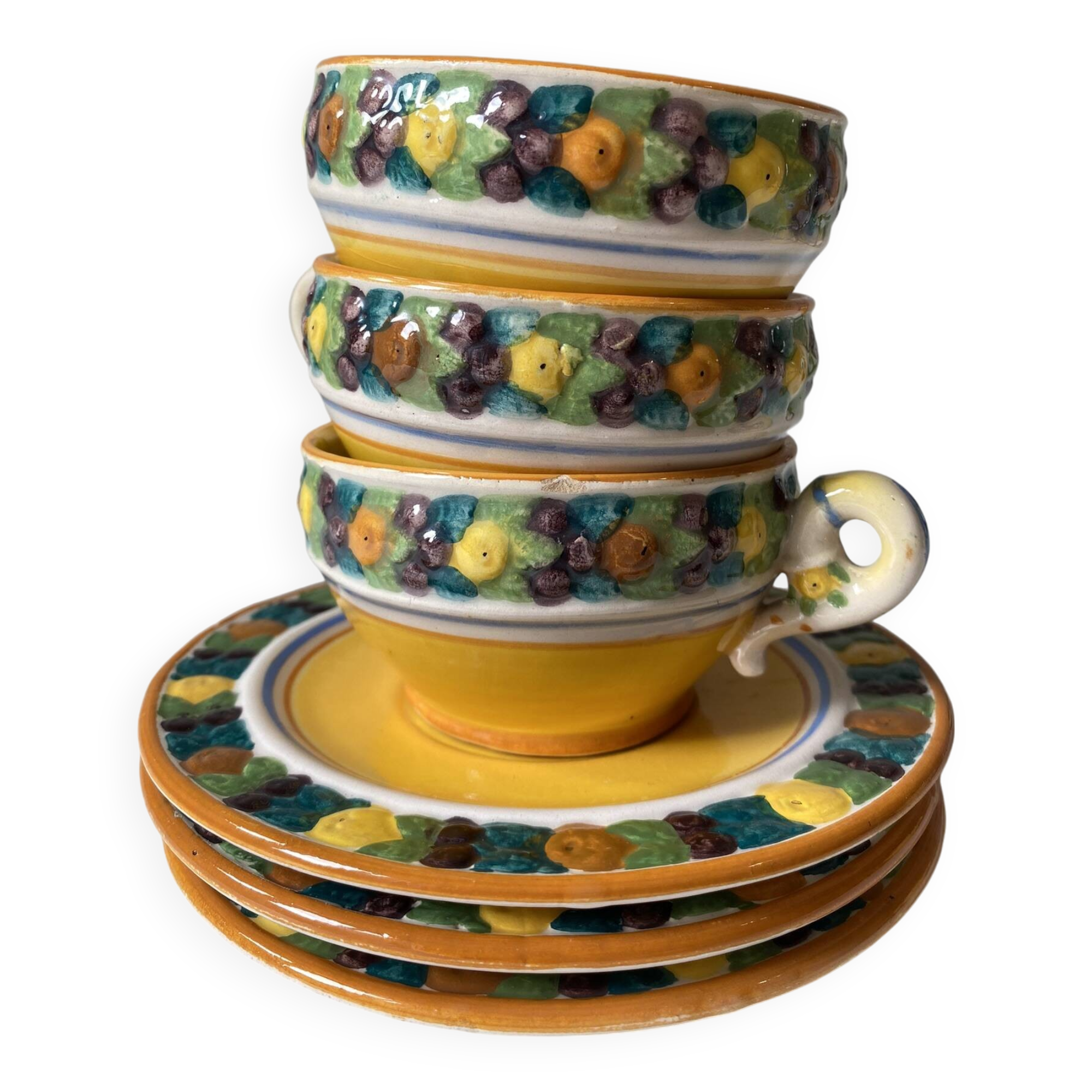 Della Robbia Italian ceramic cup 1950