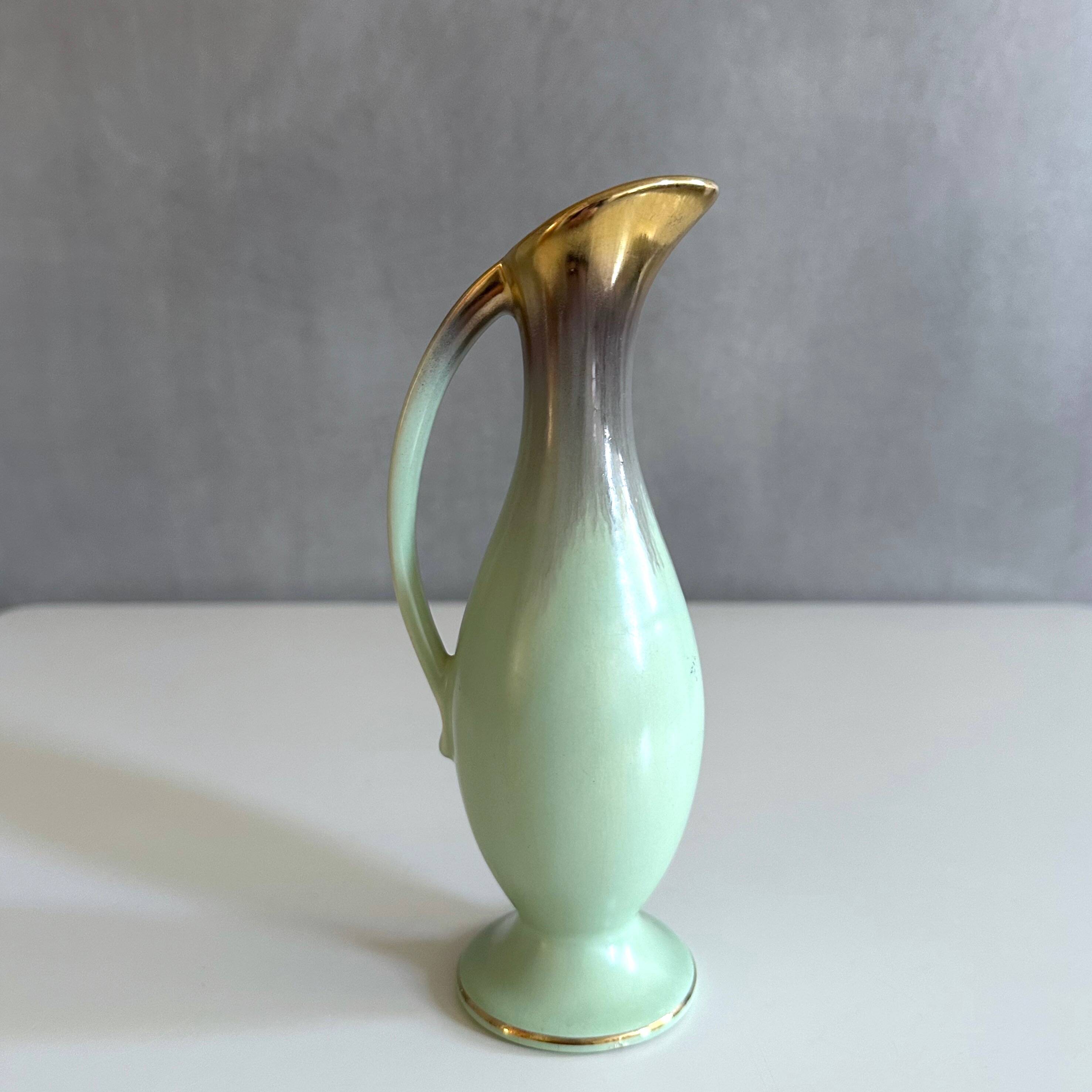 Bay ceramic vase 523-17, pastel, westgerman pottery, 50's interior