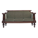 1930s, Danish 3 seater antique sofa, furniture velour, ash wood.