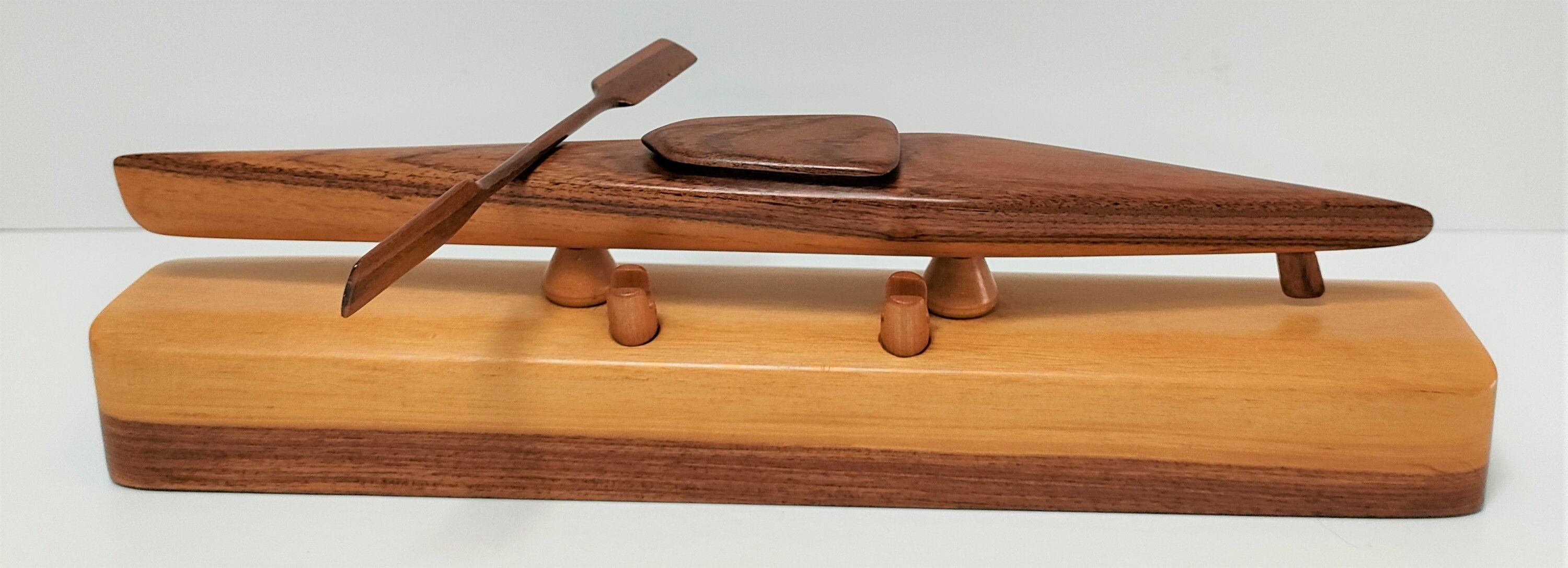 Kayak scale model violet wood