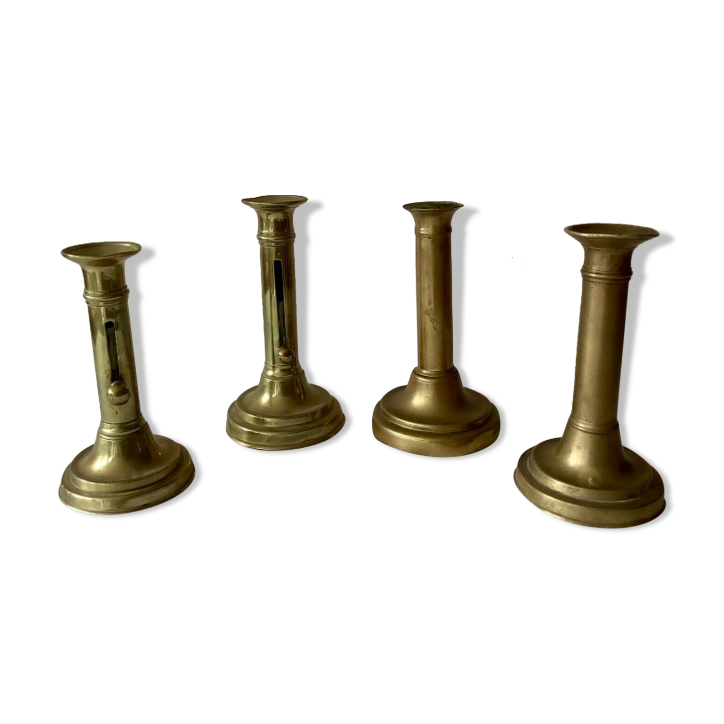 Lot of 4 old candlesticks