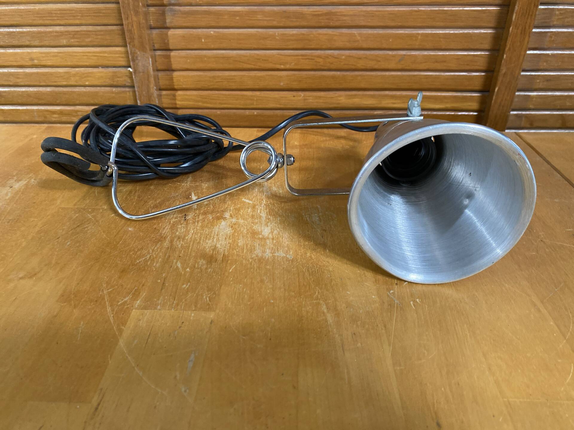 Old ikea fas clip lamp model k0201 globe aluminium vintage #e