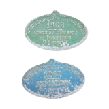 Lot of two pig farm competition plates