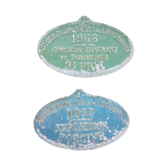 Lot of two pig farm competition plates