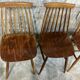 Series of 4 scandinavian design chairs fanett style Ilmari tapiovaara vintage 1960