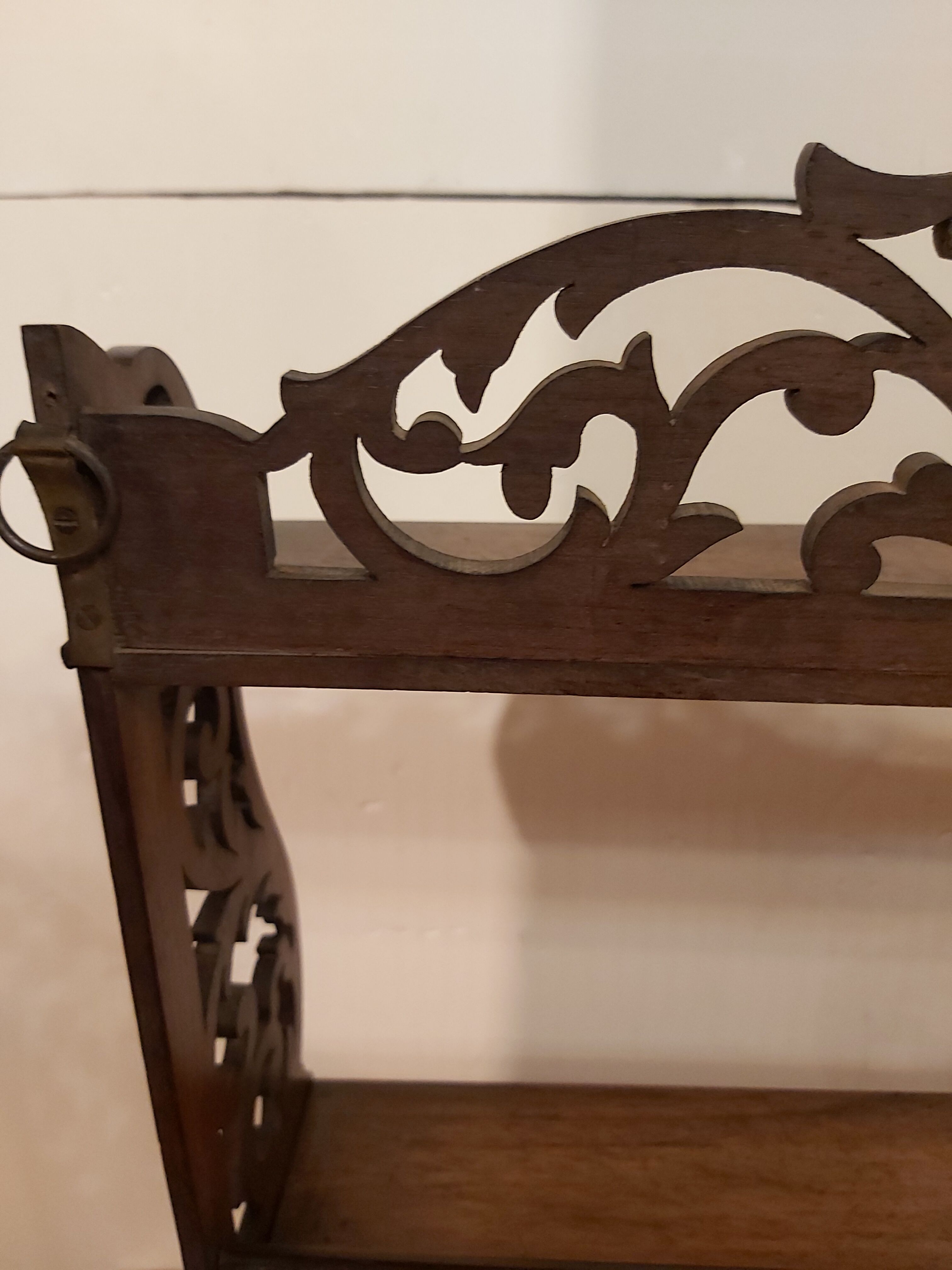 Openwork wall shelf walnut nineteenth