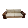 Duvivier art deco sofa with wooden armrests