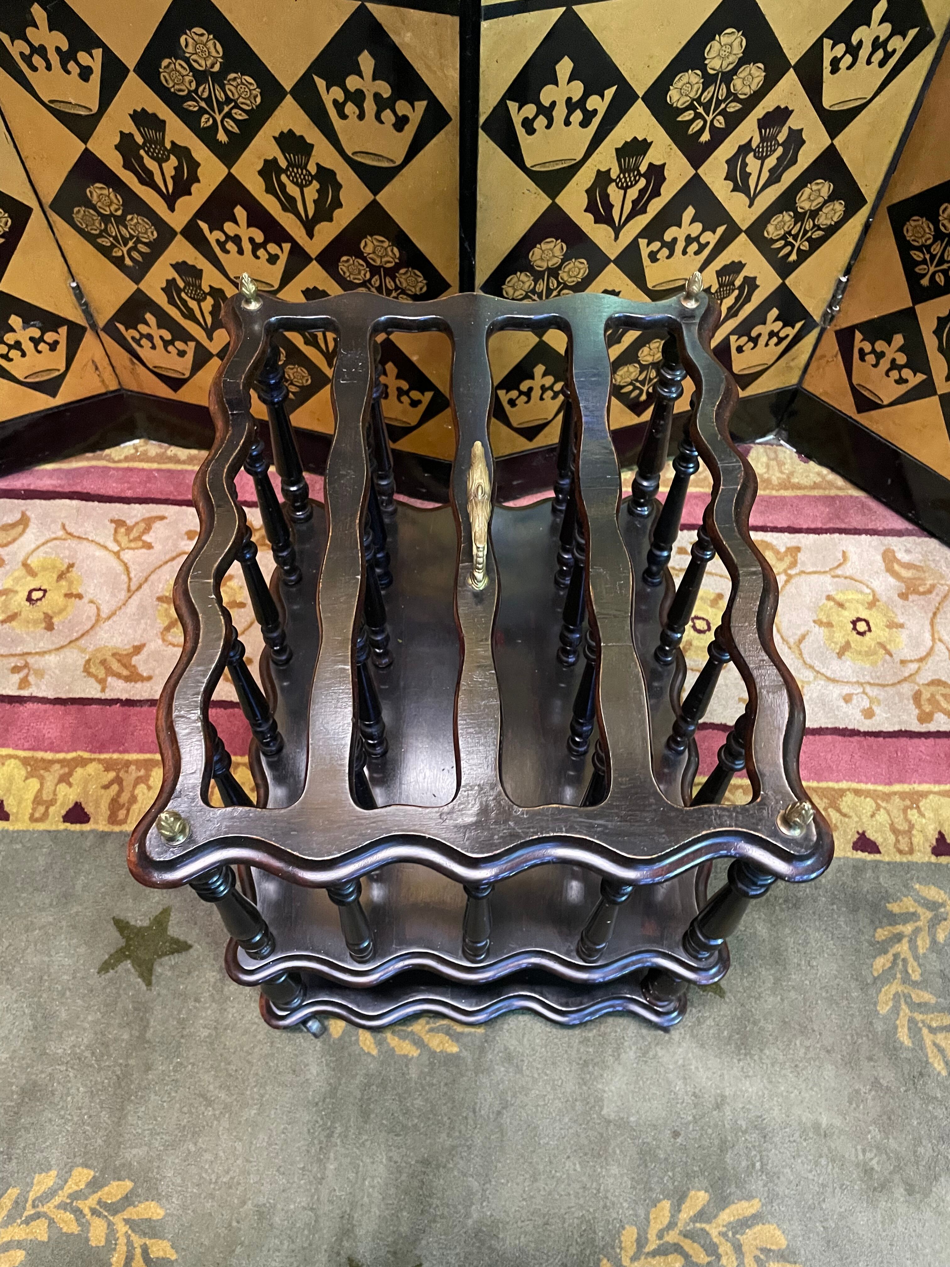 Magazine holder Napoleon III blackened wood