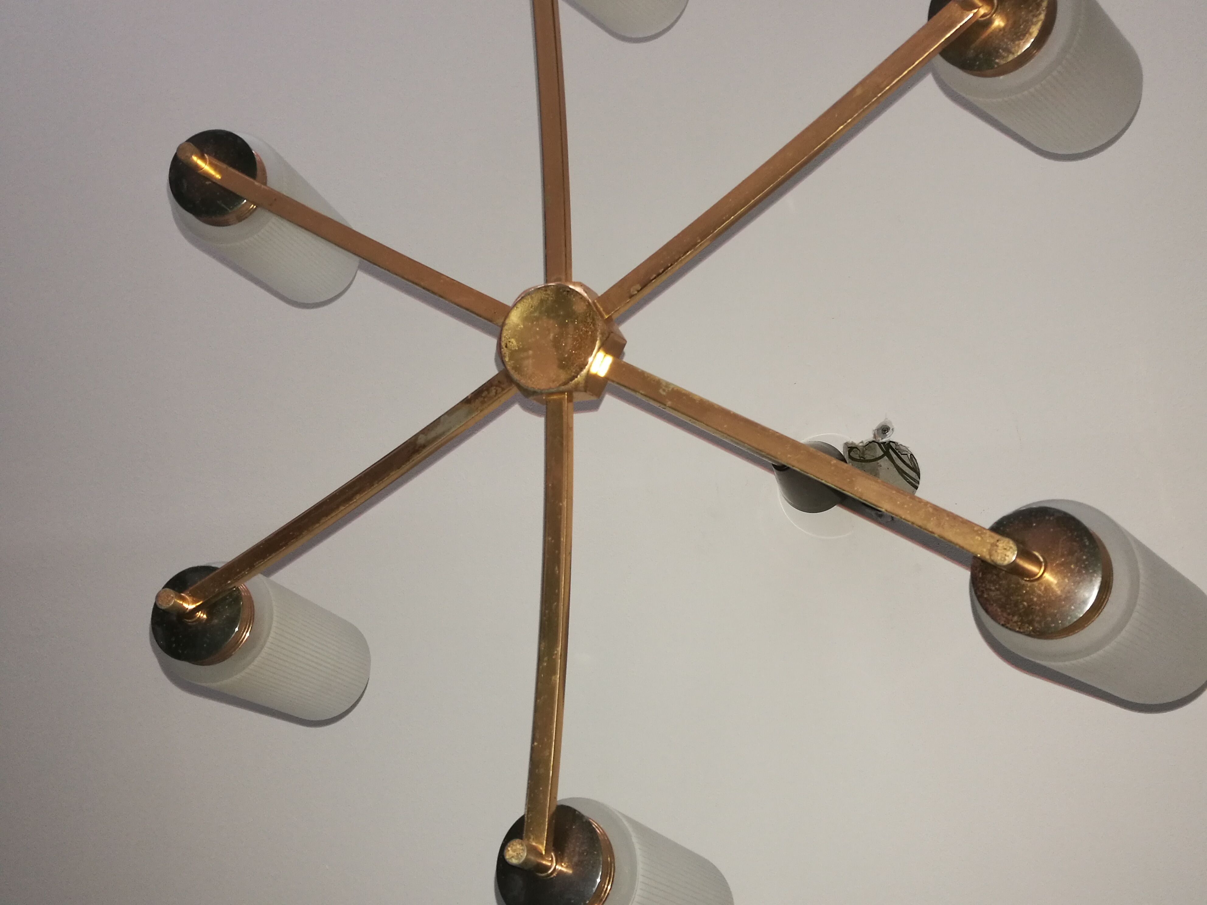 Chandelier vintage 60 opalines