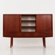 Buffet haut en teck, design danois, années 1960, designer : EW Bach