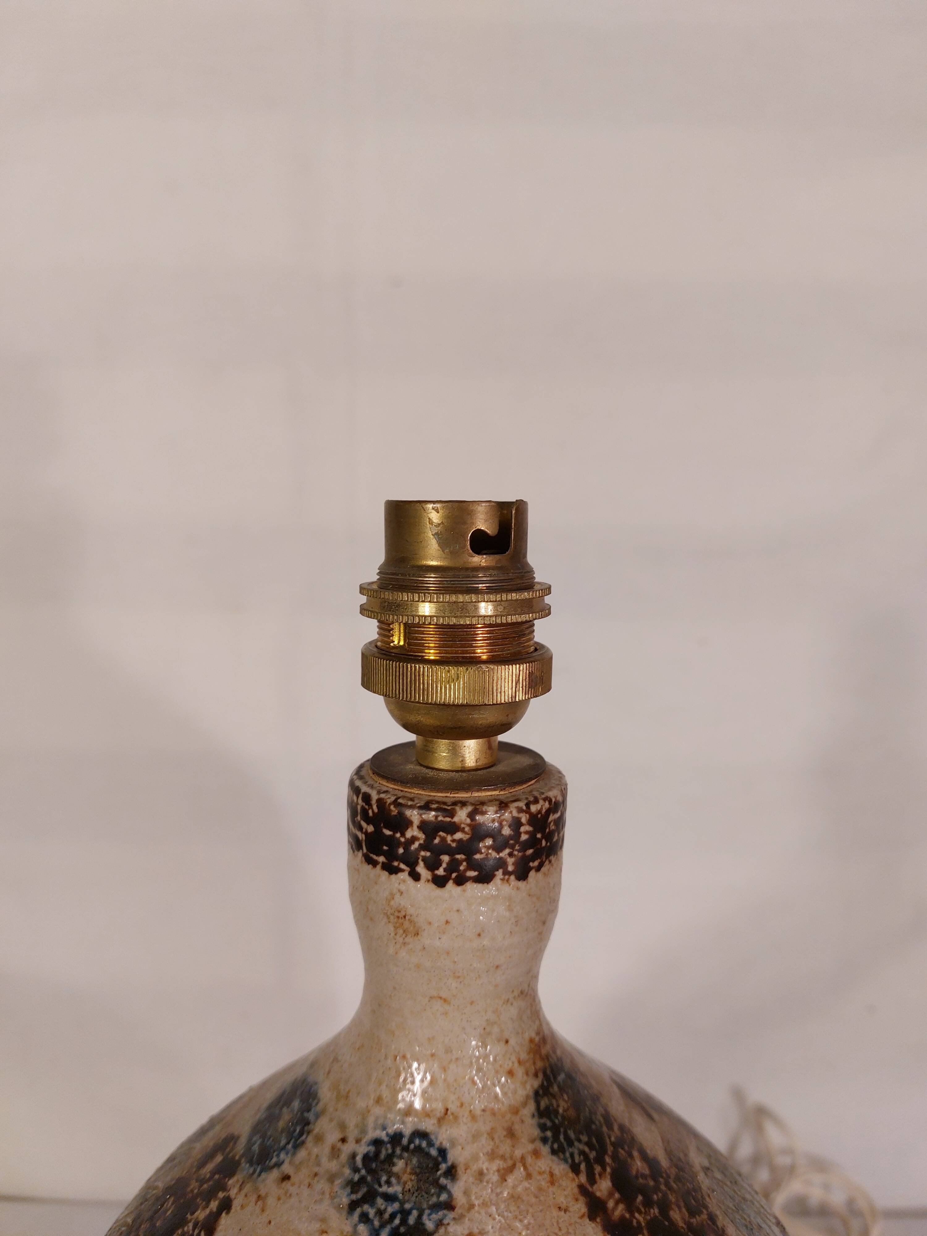 Vintage sandstone lamp base signed JC Courjault - Maison Keraluc - 1960s