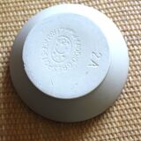 Two-tone vintage stoneware salad bowl from Digoin.