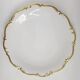 Large antique hollow plate in gilded porcelain – Tirschenreuth, Bavaria –