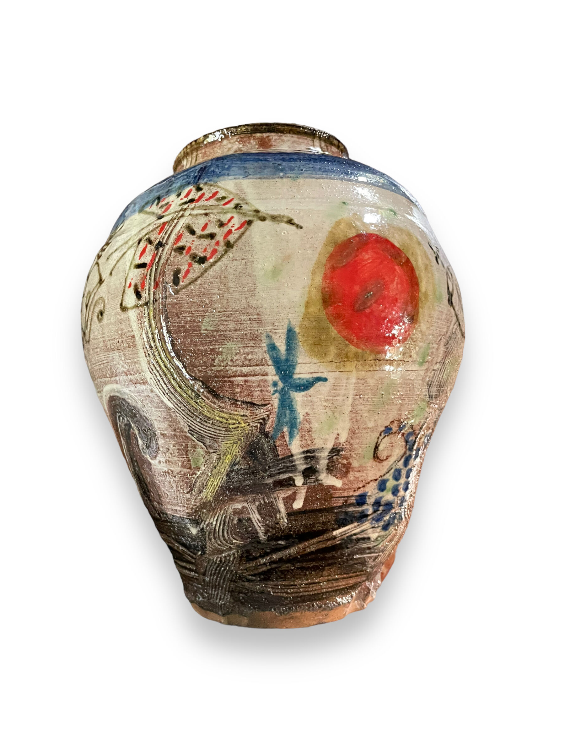 Glazed terracotta vase thierry basile
