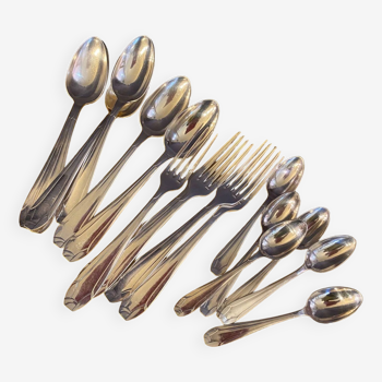 Apollo cutlery series silver metal art deco style