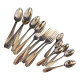 Apollo cutlery series silver metal art deco style