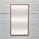 Vintage rectangular wall mirror teak frame