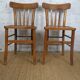 pair of vintage wooden bistro chairs