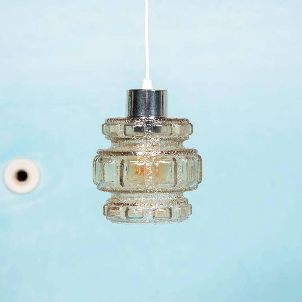 Vintage glass pendant from the 60s/70s, glass pendant from Sweden.