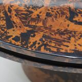 Table véritable écailles de tortue et laiton par Ottini Milano 1973