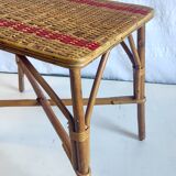 Rattan coffee table – 50s/60s