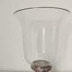 Metal foot glass vase