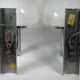 Pair of chrome and glass wall lights from the 1970s.