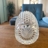 Vase vintage en verre ciselé