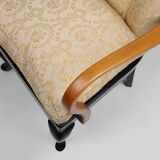 Art Deco side chair in beech wood, France 1940s