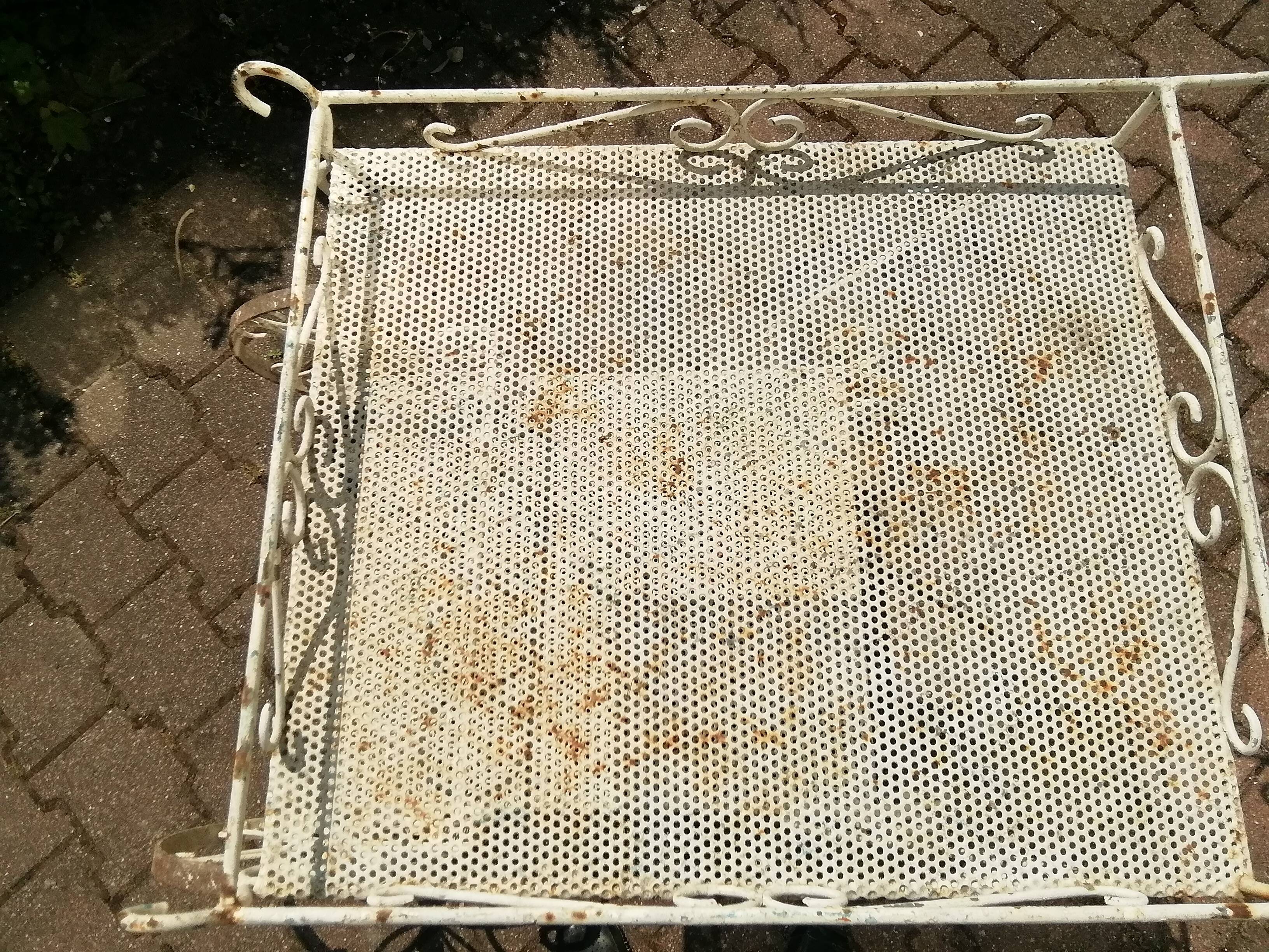 garden service iron forge and perforated sheet metal