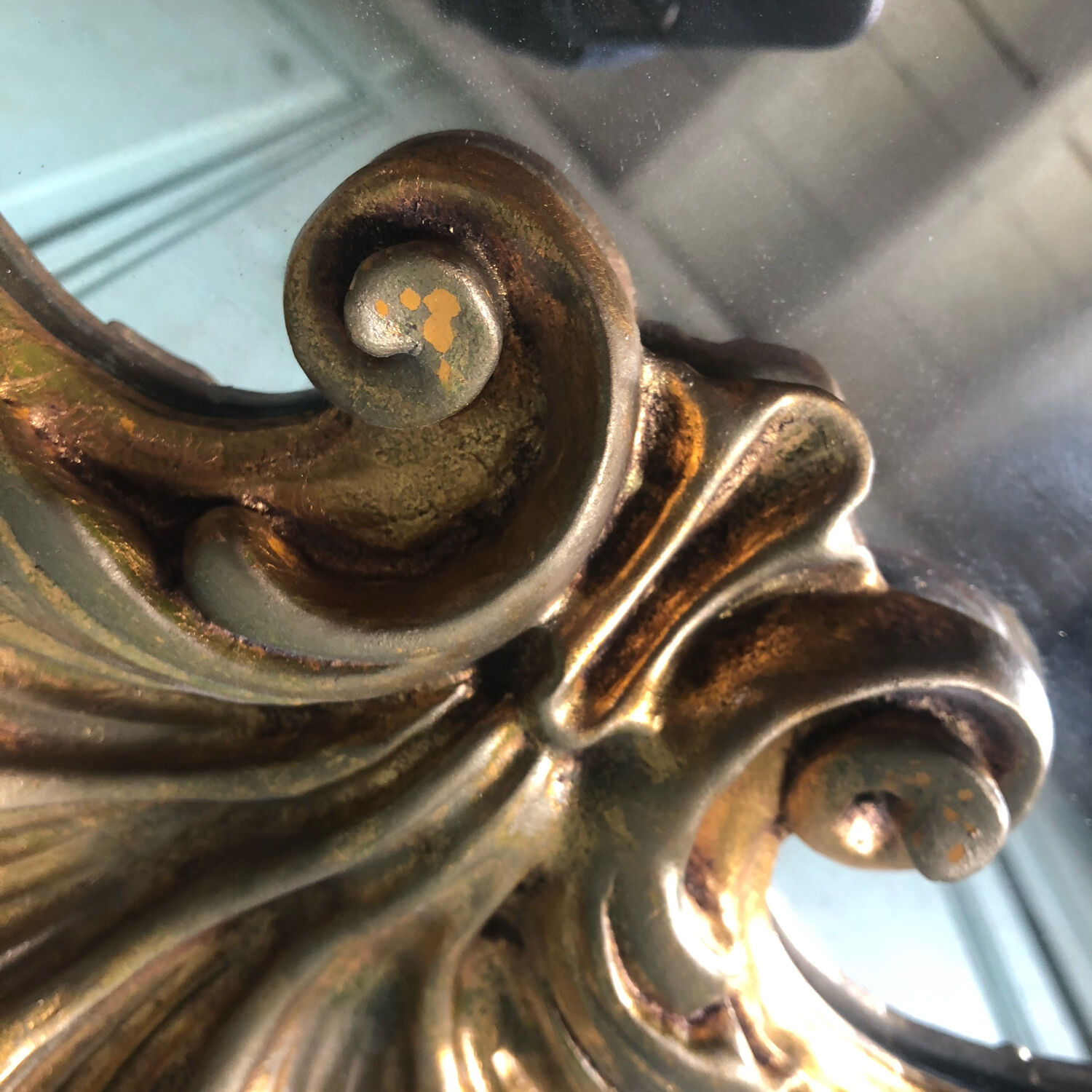 Golden vintage mirror