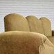 1950s, 2 seater sofa/daybed, light green furniture velour, ash wood legs.
