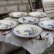 6 deep plates from Gien Chardon series