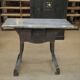 Industrial Console Fonte 1930 blue stone tray
