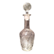 Pressed glass liqueur carafe molded table art