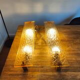 Pair of large Dallux wall lights attributed to Pierre Disderot.